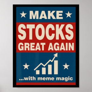 Poster Torne as Ações Grandes Novamente Trump Nova Econom