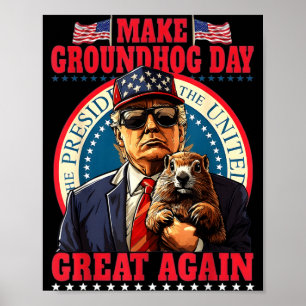 Poster Torne o Dia da Marmota Grande Novamente Engraçado 