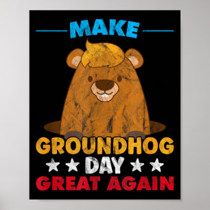Poster Torne o Dia da Marmota Grande Novamente Marmota So