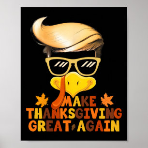 Poster Torne o Excelente de Ação de Graças novamente Trum