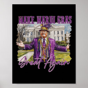Poster Torne o Excelente de Mardi Gras Novamente Engraçad