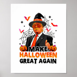 Poster Torne o Halloween Ótimo Novamente Divertido Trump 