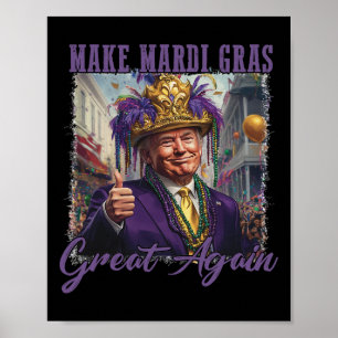 Poster Torne o Mardi Gras Grande Novamente Camisa de Carn