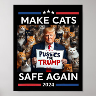 Poster Torne Os Animais Seguros Novamente Trump 2024 Salv