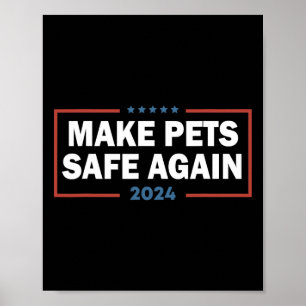 Poster Torne Os Animais Seguros Novamente Trump Harris De