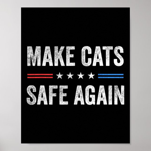 Poster Torne Os Gatos Seguros Novamente Engraçados Eleiçã (Frente)