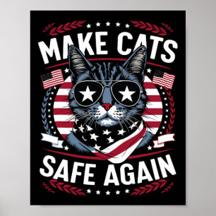 Poster Torne Os Gatos Seguros Novamente Para Trump 2024