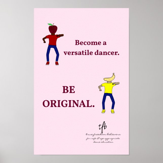 Poster Torne-se um Balé Dançarino Versátil Rosa (Frente)