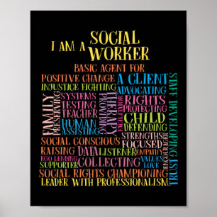 Poster Tornei-Me Uma Nuvem De Palavras De Trabalho Social