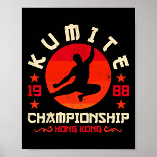 Poster Torneio de Kumite Retro Funny Viral Karate