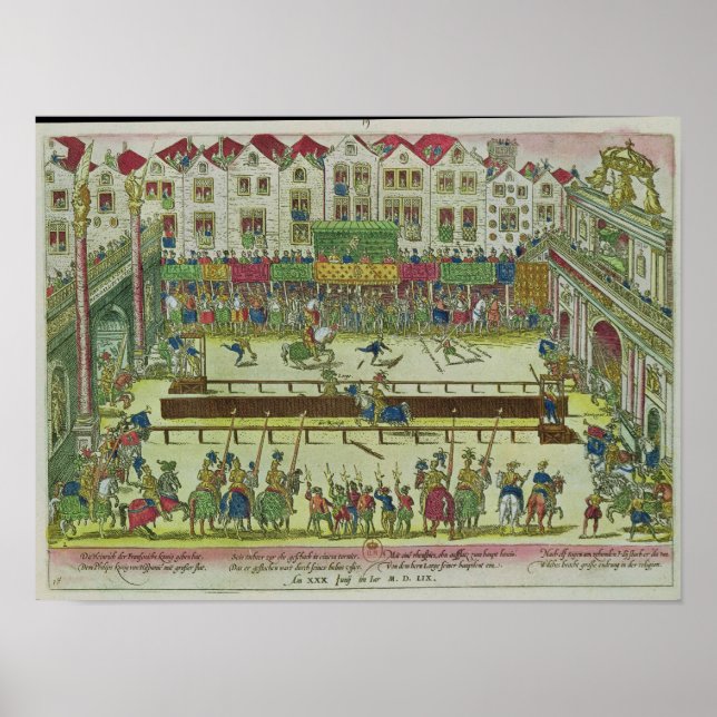 Poster Torneio durante o qual Henri II (Frente)