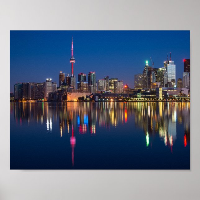 Poster Toronto Canada night cityscape (Frente)