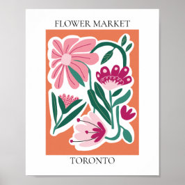 Poster Toronto editável para mercado de flores