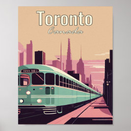 Poster Toronto Minimalista Viagens vintage de Arte