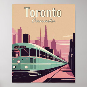 Poster Toronto Minimalista Viagens vintage de Arte
