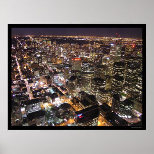 Póster Toronto na noite da torre da NC