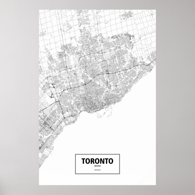 Póster Toronto, Ontário (preto em branco) (Frente)