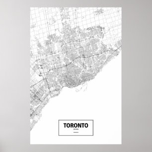 Póster Toronto, Ontário (preto no branco)
