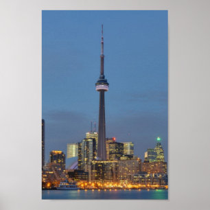 Poster Toronto Skyline à noite