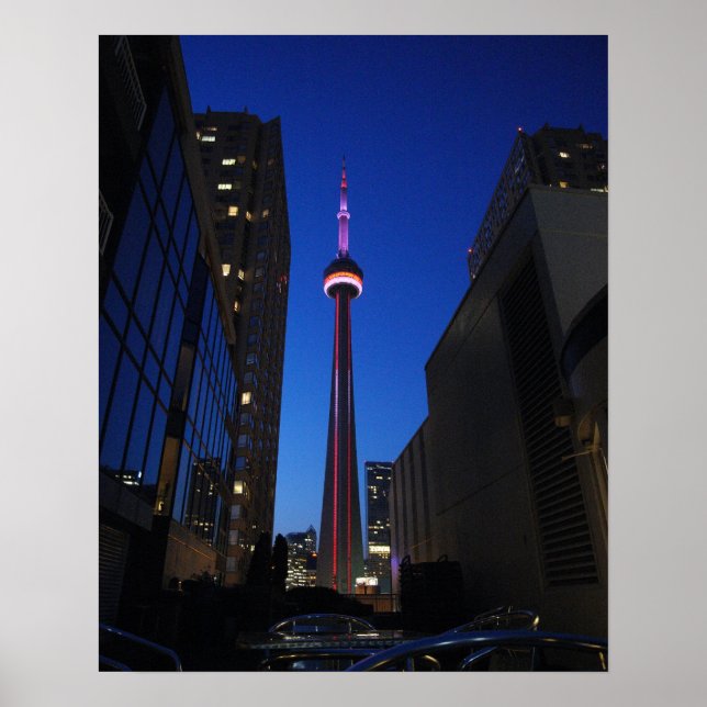 Póster Toronto Tower Night (Frente)