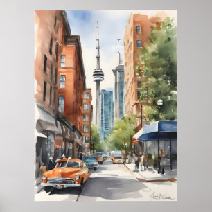 Poster Toronto watercolor art