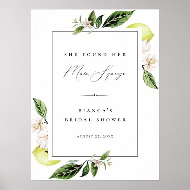 Poster Torrada de Limões Botânicos Festa de Noivado (Frente)