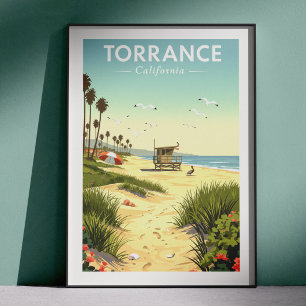 Poster Torrance Califórnia Vintage