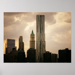 Poster Torre Beekman e Edifício Woolworth, Médio