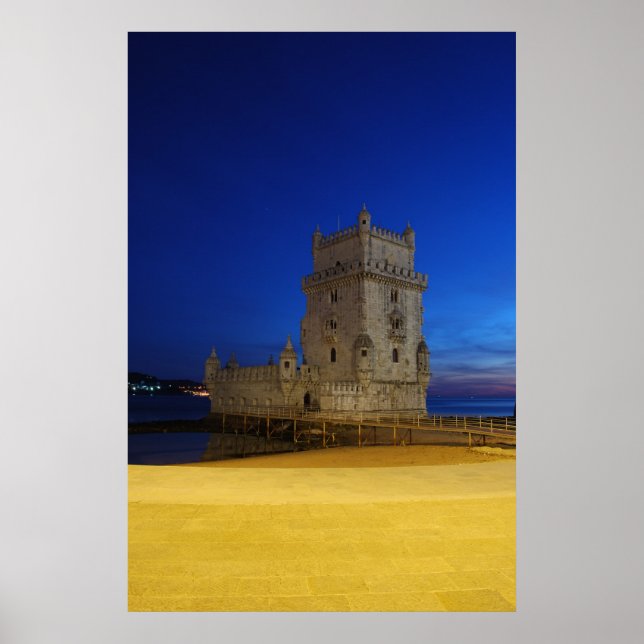 Póster Torre Belem Lisboa, Portugal (Sunset) (Frente)