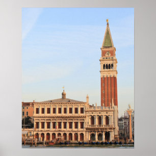 Póster Torre Bell, Piazza San Marco, Veneza