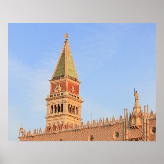 Póster Torre Bell, Piazza San Marco, Veneza (Frente)