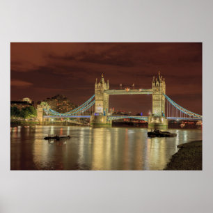 Poster Torre da Ponte à noite, Londres