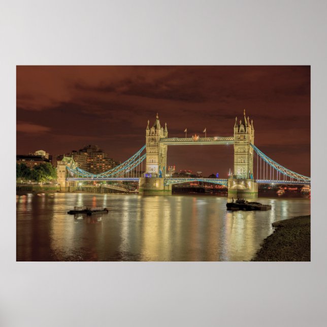 Poster Torre da Ponte à noite, Londres (Frente)