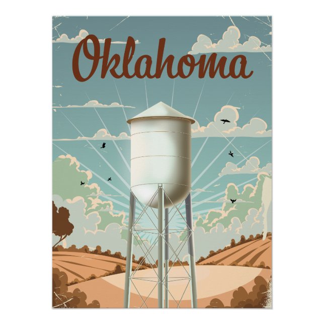 Póster Torre de Água de Oklahoma (Frente)