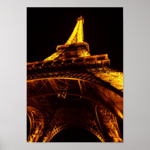 Póster torre de Effel à noite