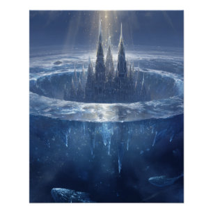 Póster Torre de Gelo Escuro no Mar de Halo Congelado