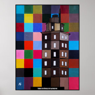 Poster Torre de Hércules Pintura Abstrata por Alfred Fox