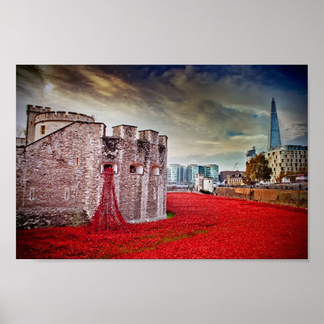 Poster Torre de Londres Poppies Red Poppy (Frente)