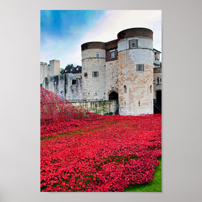 Poster Torre de Londres Red Poppy Poppies (Frente)