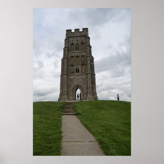 Póster Torre de Michael rua em Glastonbury Tor (Frente)