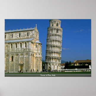 Póster Torre de Pisa, Itália