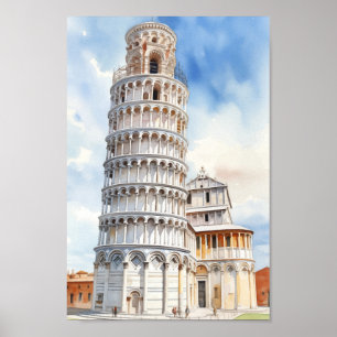 Poster Torre de Pisa Itália Famoso Viagem