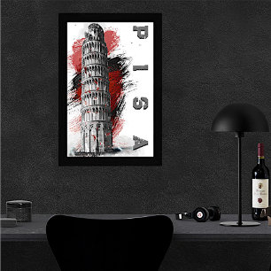 Póster Torre de Pisa Leanding