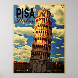 Póster Torre de Pisa ltaly