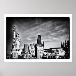 Poster Torre de ponte de Praga & Charles /Tchechia