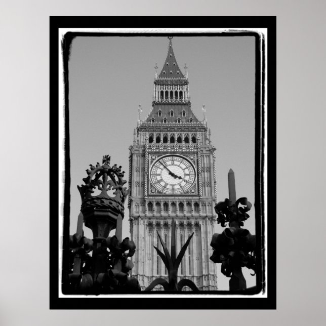 Póster Torre de Relógio "Big Ben" no Palácio Westminster (Frente)
