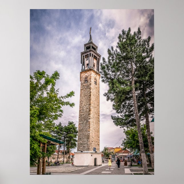 Poster Torre de Relógio, Prilep - Macedônia (Frente)
