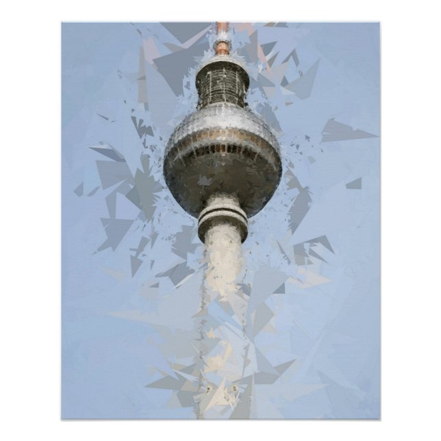 Póster Torre de TV Fernsehturm Berlim, Alemanha (Frente)