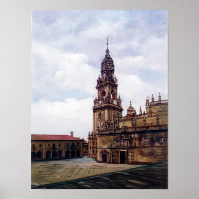 Póster Torre del Reloj (Santiago de Compostela. A Coruña) (Frente)