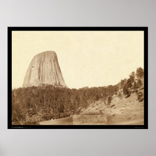 Póster Torre do diabo ou Urso Lodge WY 1888